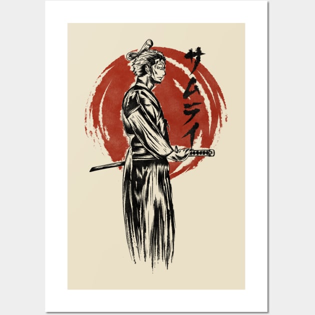 Japanese Ronin Samurai Wall Art by petterart